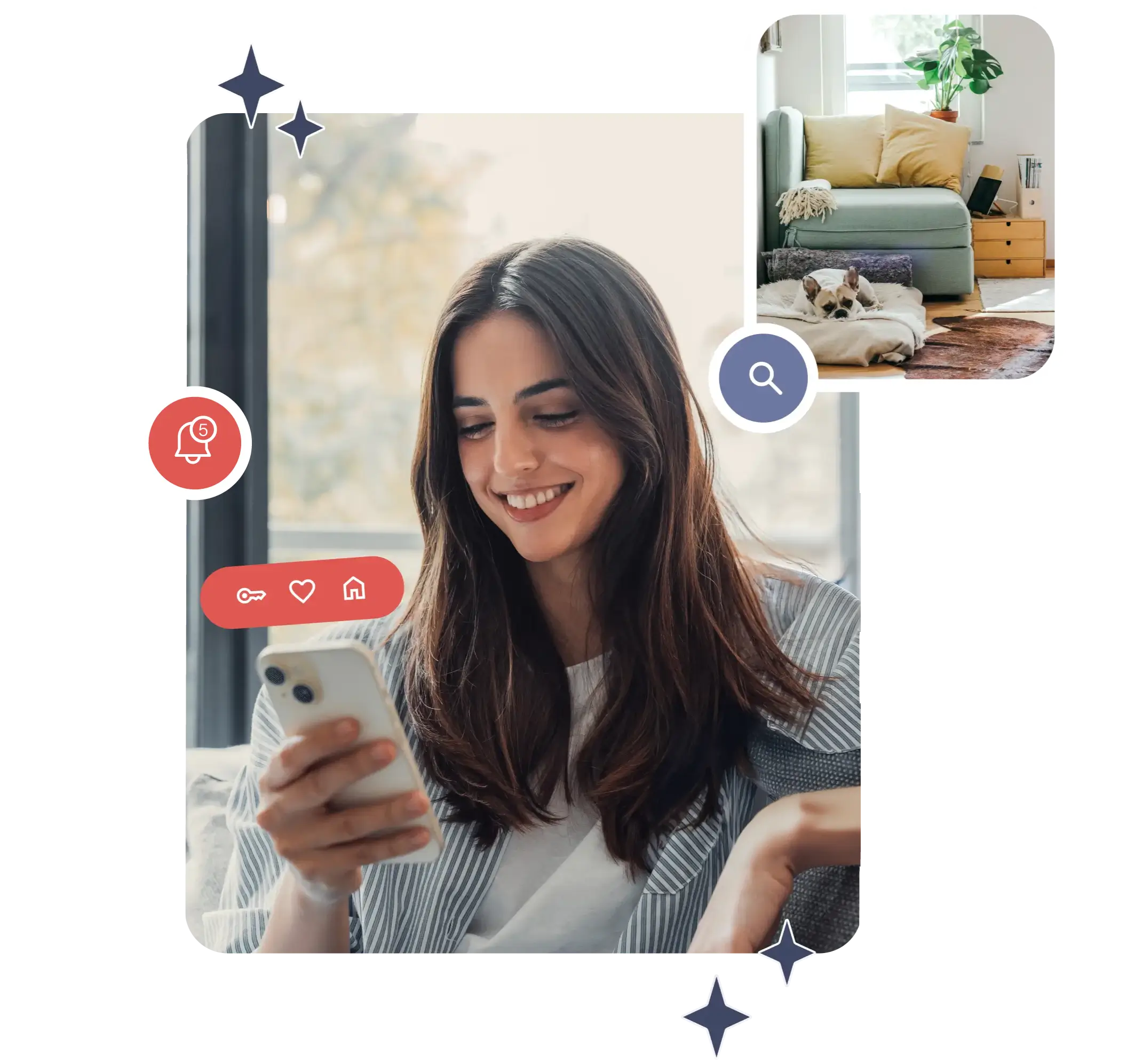 Kvinna med en telefon